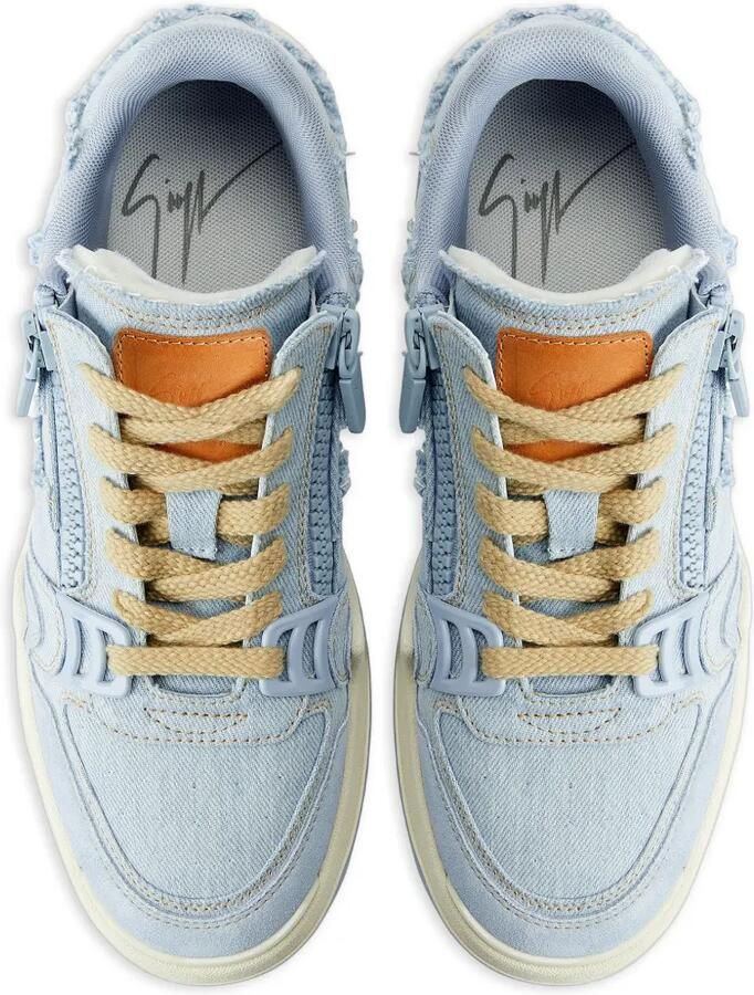 Giuseppe Zanotti Low-top sneakers met franje Blauw - Foto 2