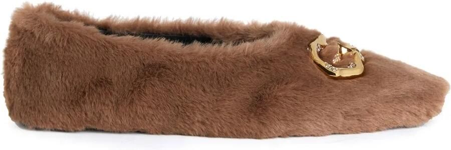 Giuseppe Zanotti Lucreciia loafers van imitatiebont Bruin