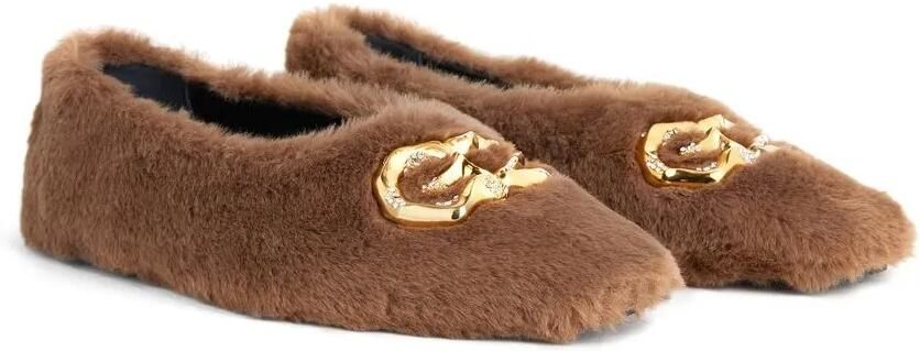 Giuseppe Zanotti Lucreciia loafers van imitatiebont Bruin - Foto 4