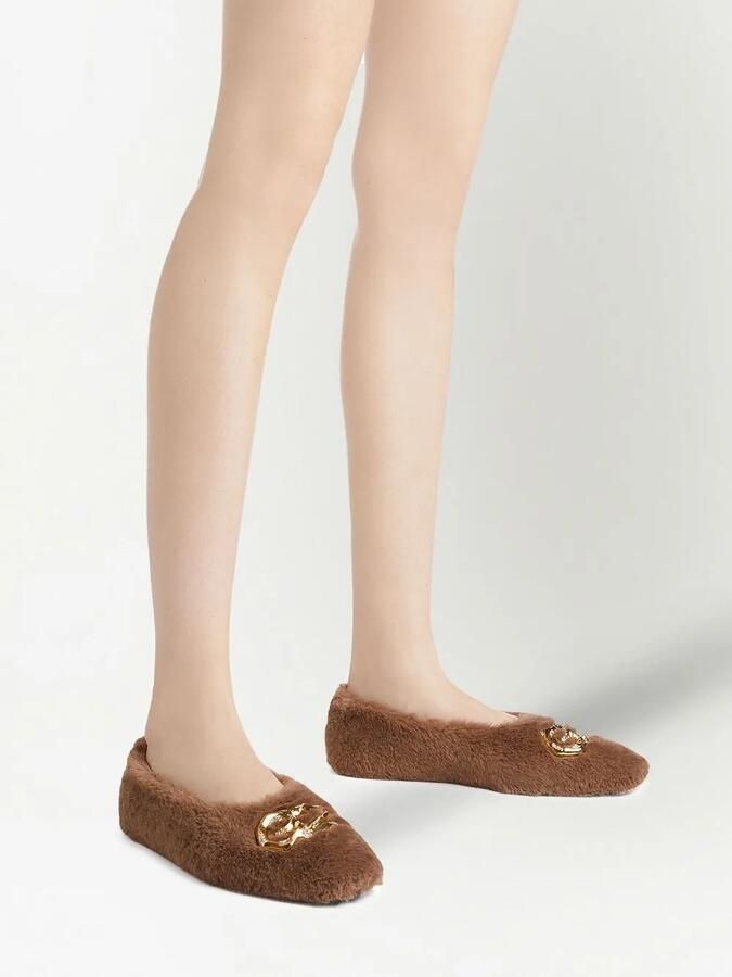 Giuseppe Zanotti Lucreciia loafers van imitatiebont Bruin - Foto 3