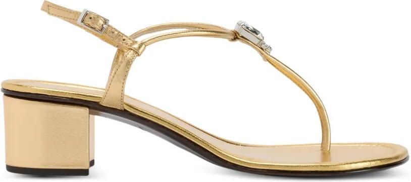 Giuseppe Zanotti Maeeve sandalen met stras bandje Goud