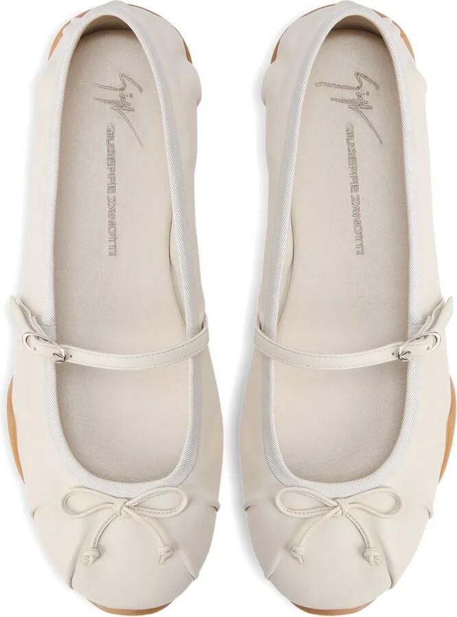 Giuseppe Zanotti Mary Jane ballerina's met strikbandje Wit - Foto 2