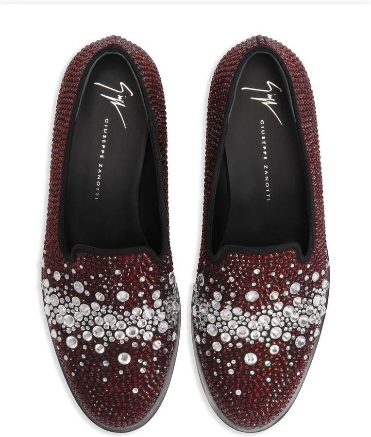Giuseppe Zanotti Matildha loafers verfraaid met kristallen Rood - Foto 2