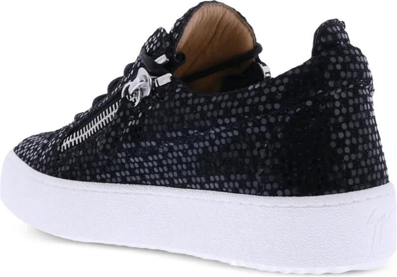 Giuseppe Zanotti May London sneakers met glitters Zwart - Foto 2