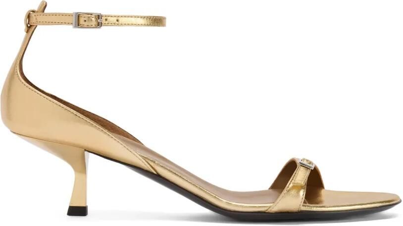 Giuseppe Zanotti Micky Buckles sandalen met enkelbandje en gelamineerde gesp Goud