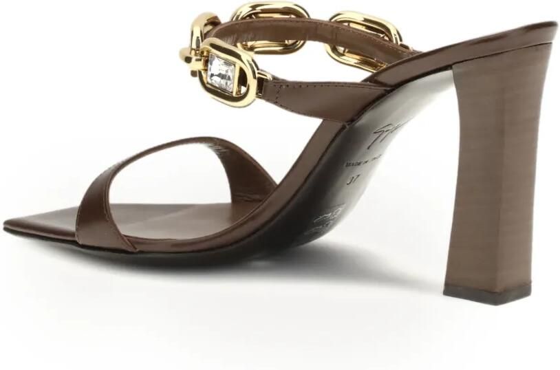 Giuseppe Zanotti Muse sandalen verfraaid met ketting Bruin - Foto 2