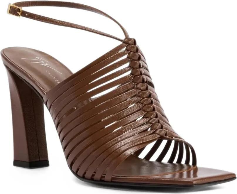Giuseppe Zanotti Mya gekooide sandalen Bruin - Foto 3