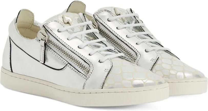 Giuseppe Zanotti Nicki leren sneakers met ritsdetail Grijs