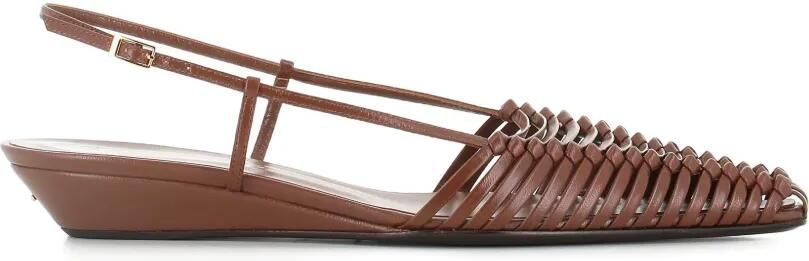 Giuseppe Zanotti Orsola geweven slingback sandalen Bruin