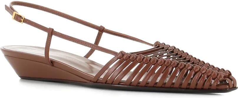 Giuseppe Zanotti Orsola geweven slingback sandalen Bruin - Foto 3