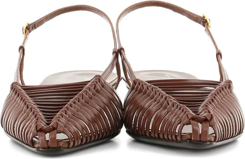 Giuseppe Zanotti Orsola geweven slingback sandalen Bruin - Foto 2