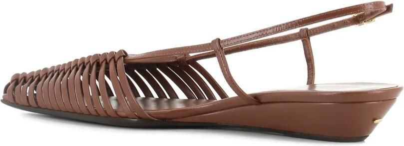 Giuseppe Zanotti Orsola geweven slingback sandalen Bruin - Foto 5