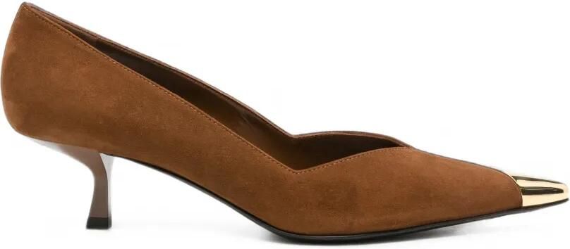 Giuseppe Zanotti Pumps met kitten-hak en metalen afwerking Bruin