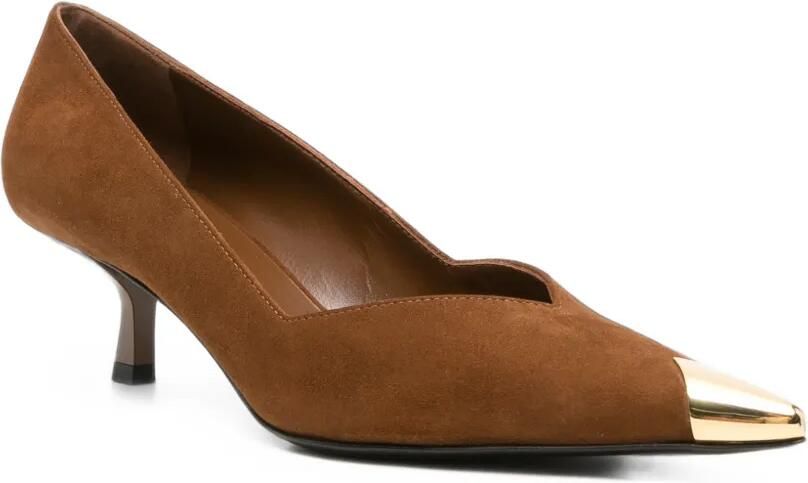 Giuseppe Zanotti Pumps met kitten-hak en metalen afwerking Bruin - Foto 2