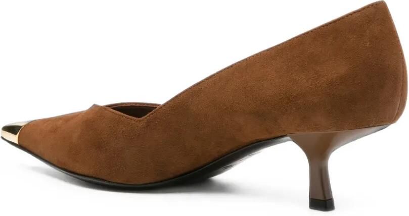 Giuseppe Zanotti Pumps met kitten-hak en metalen afwerking Bruin - Foto 3