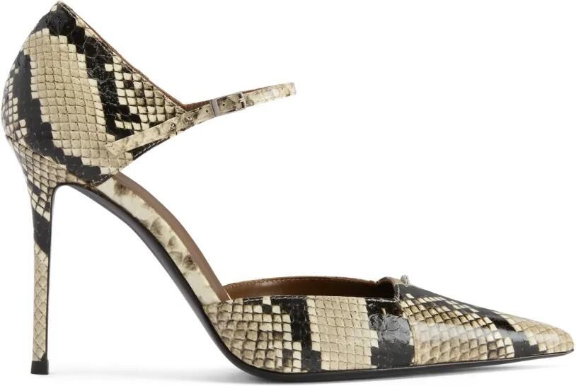 Giuseppe Zanotti Raquel D'Orsay sandalen met reptielenprint Beige