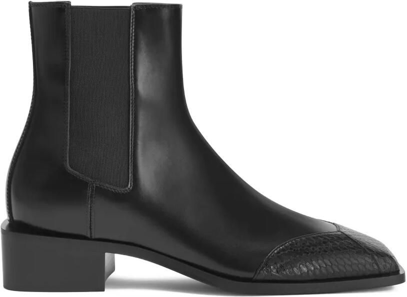 Giuseppe Zanotti Reptile Inserts Square Severus laarzen Zwart