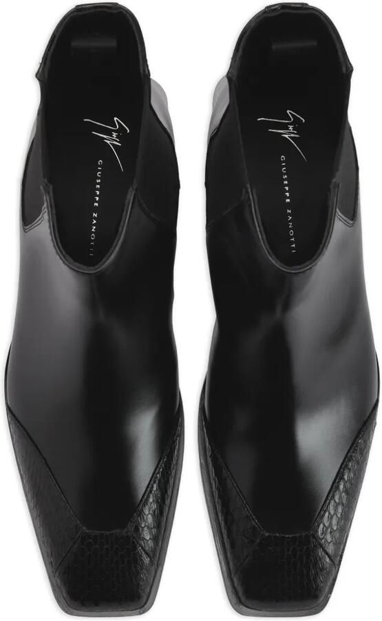 Giuseppe Zanotti Reptile Inserts Square Severus laarzen Zwart - Foto 3