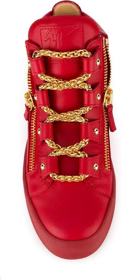 Giuseppe Zanotti 'Royce' mid-top sneakers Rood - Foto 4