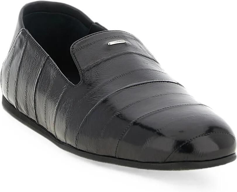 Giuseppe Zanotti Rupert 10 glossy eel-skin loafers Zwart - Foto 2