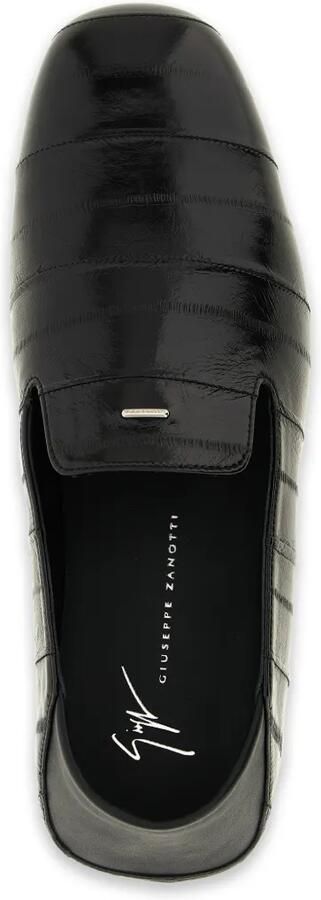 Giuseppe Zanotti Rupert 10 glossy eel-skin loafers Zwart - Foto 3