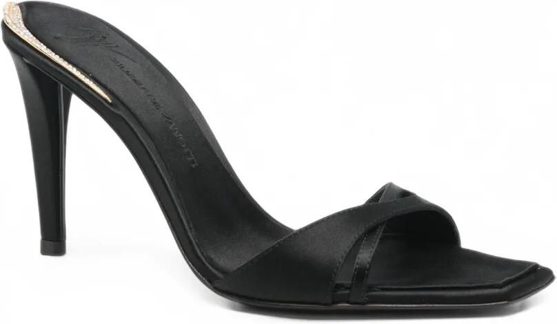 Giuseppe Zanotti Salamander square-toe sandals Zwart - Foto 3