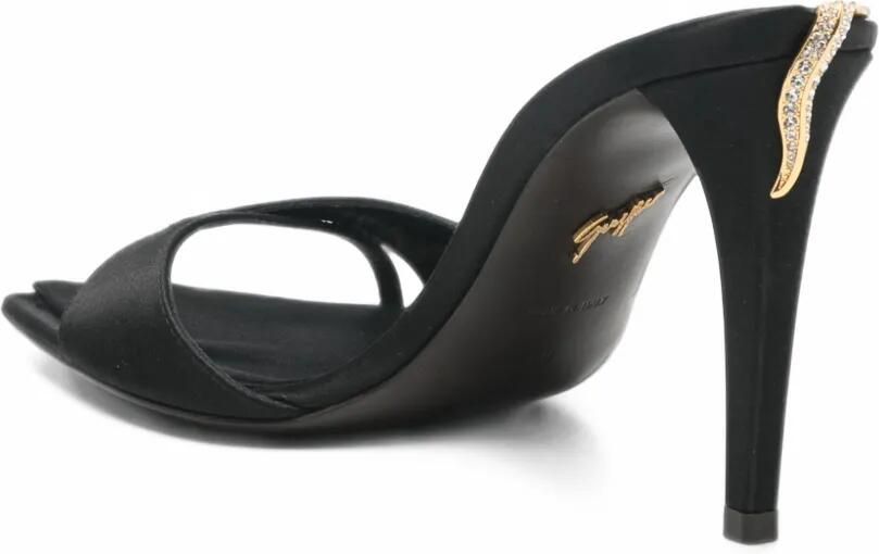 Giuseppe Zanotti Salamander square-toe sandals Zwart - Foto 2