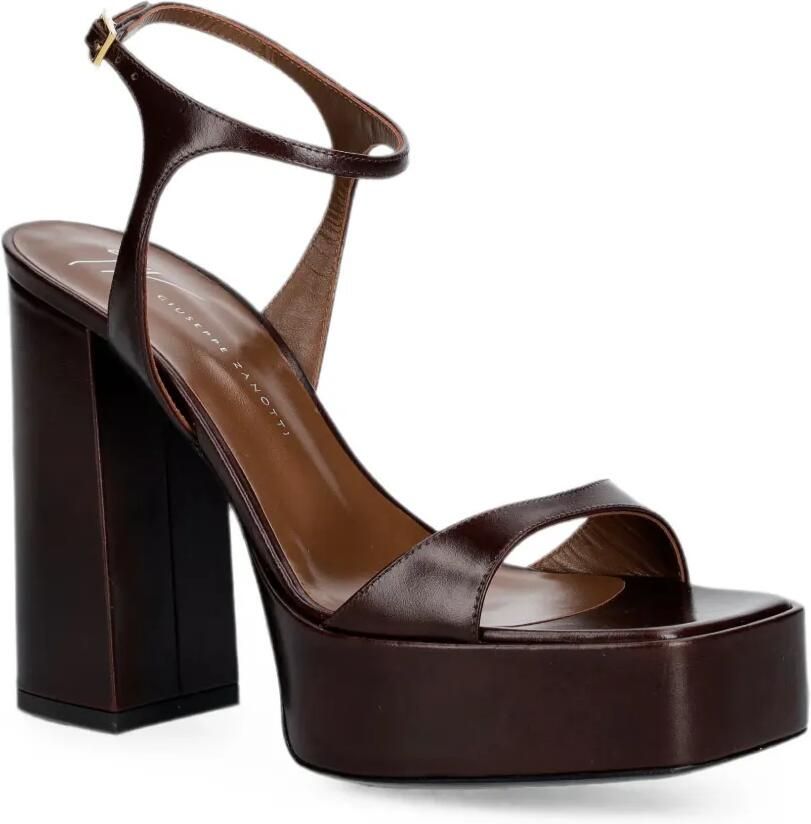 Giuseppe Zanotti Sandalen met blokhak Bruin - Foto 3