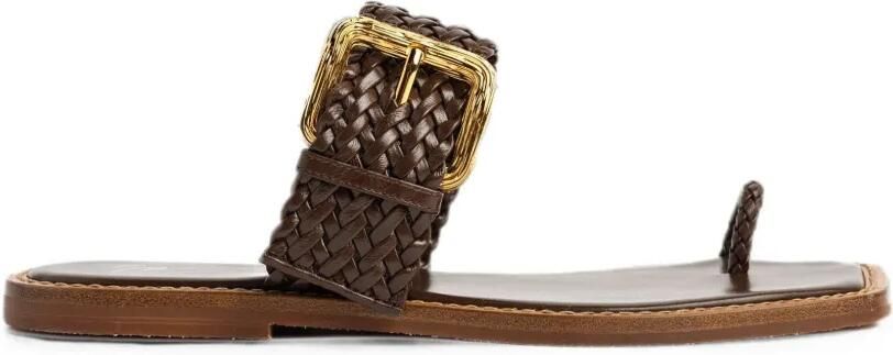 Giuseppe Zanotti Sandalen met geweven bandje Bruin