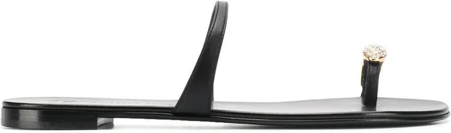 Giuseppe Zanotti Sandalen met ring Zwart