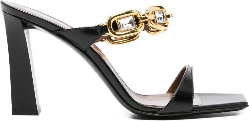 Giuseppe Zanotti Sandalen verfraaid met ketting Zwart
