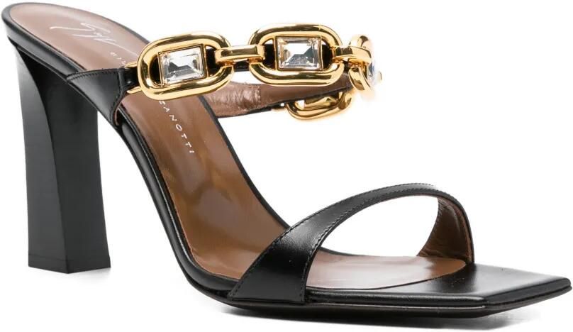 Giuseppe Zanotti Sandalen verfraaid met ketting Zwart - Foto 2