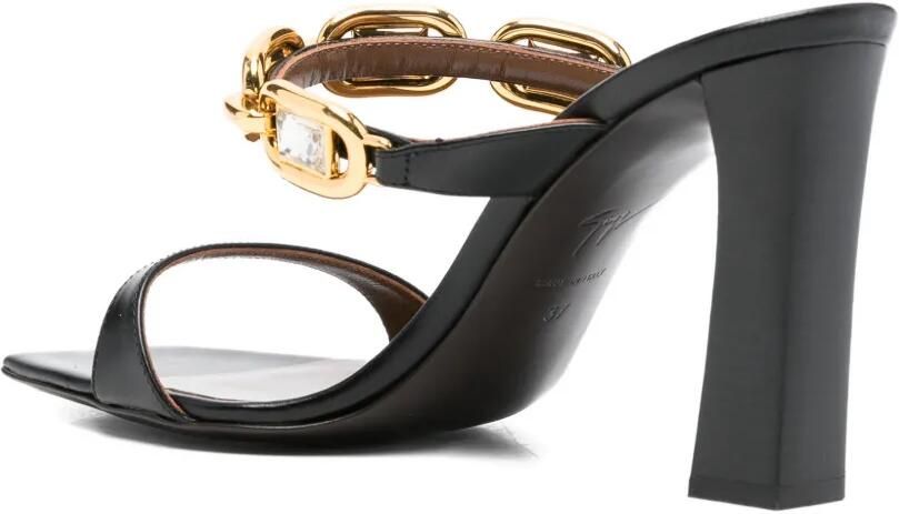 Giuseppe Zanotti Sandalen verfraaid met ketting Zwart - Foto 3