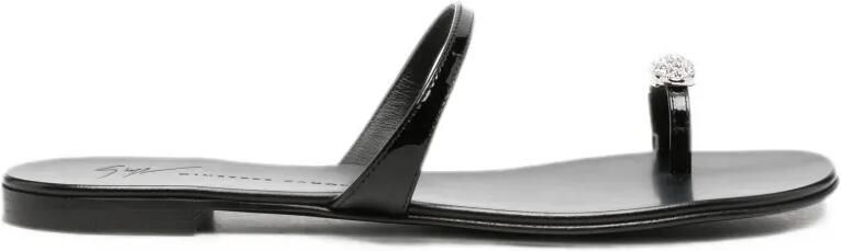 Giuseppe Zanotti Sandalen verfraaid met kristallen Zwart