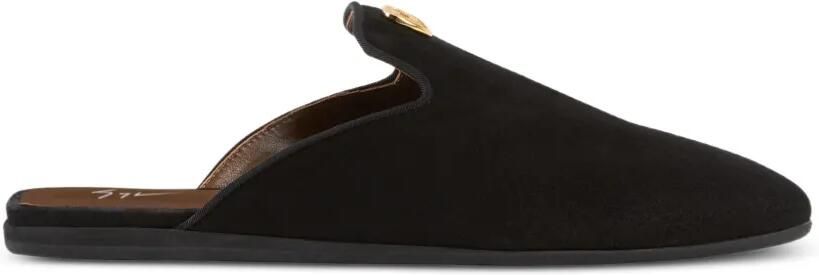 Giuseppe Zanotti Seal slippers Zwart