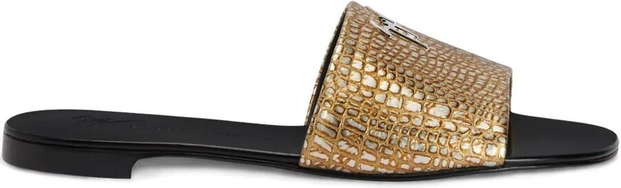 Giuseppe Zanotti Shirley leren sandalen Bruin