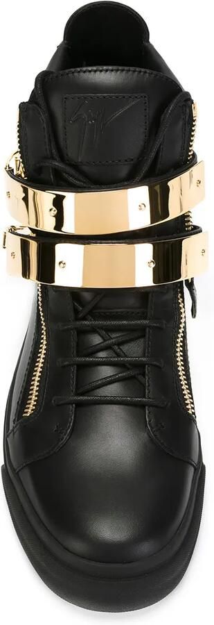 Giuseppe Zanotti 'Skylar' detail hi-top sneakers Zwart