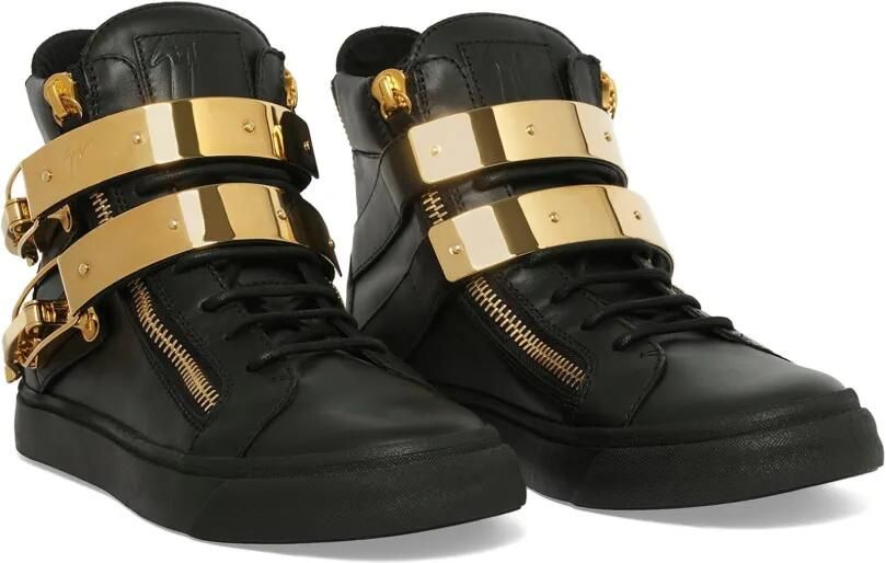Giuseppe Zanotti 'Skylar' detail hi-top sneakers Zwart - Foto 3