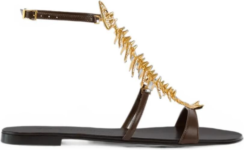 Giuseppe Zanotti Slim 2.0 platte sandalen Bruin