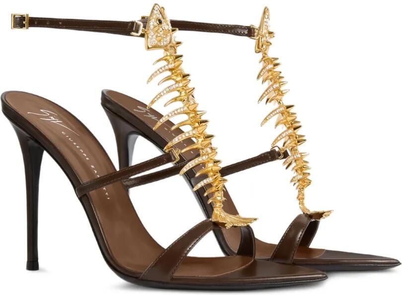Giuseppe Zanotti Slim 2.0 sandalen verfraaid met kristallen Bruin - Foto 4