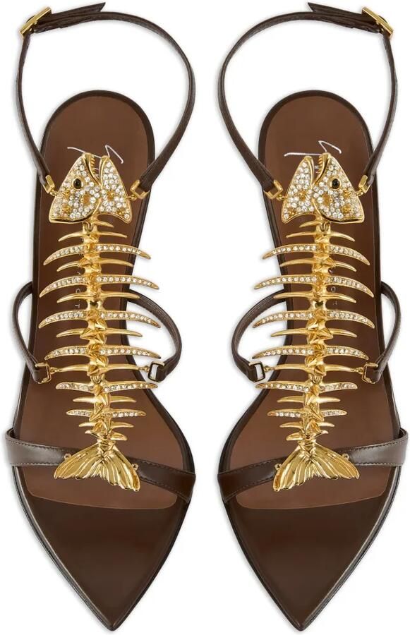 Giuseppe Zanotti Slim 2.0 sandalen verfraaid met kristallen Bruin - Foto 3