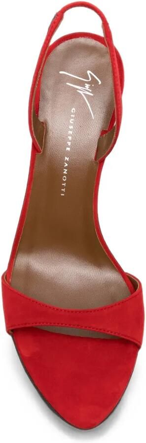 Giuseppe Zanotti Slingback sandalen met hak Rood - Foto 4