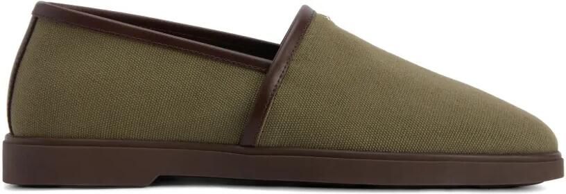 Giuseppe Zanotti Slippers met contrasterende afwerking Groen