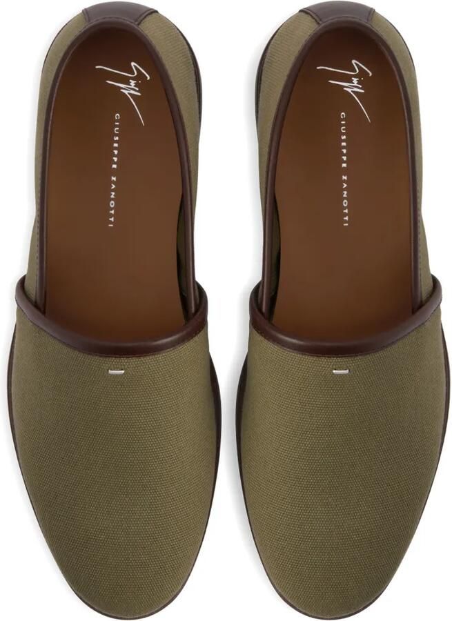 Giuseppe Zanotti Slippers met contrasterende afwerking Groen - Foto 2