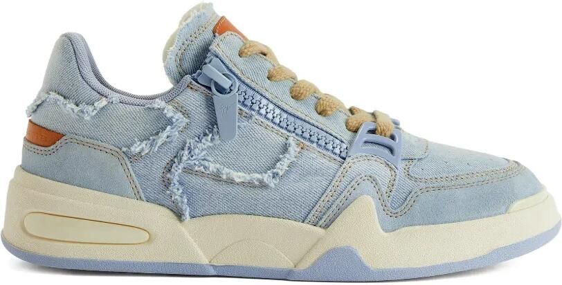 Giuseppe Zanotti Sneakers met franje en rits Blauw