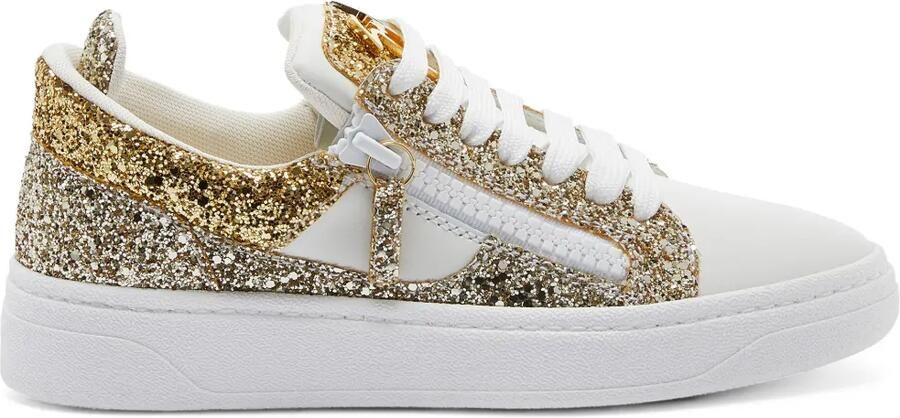 Giuseppe Zanotti Sneakers met glitter Goud