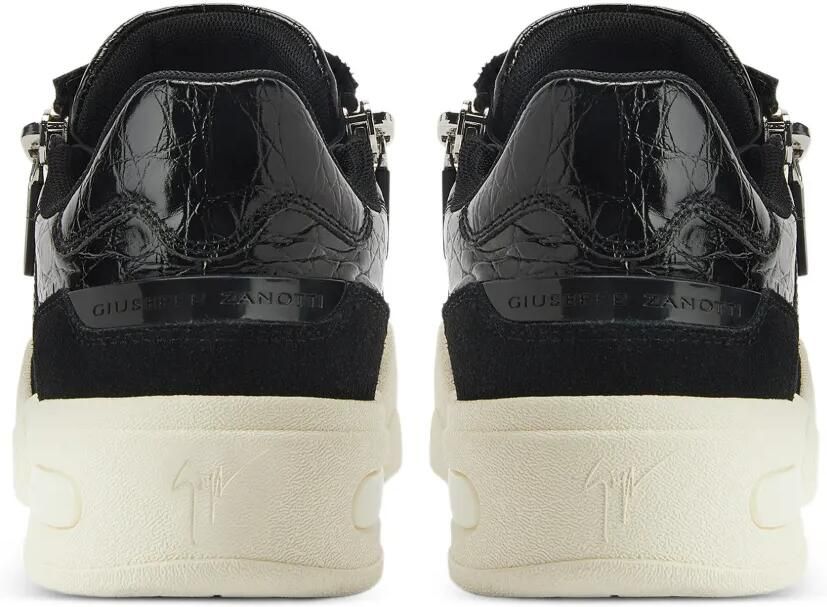 Giuseppe Zanotti Sneakers met krokodillenprint en rits Zwart - Foto 3