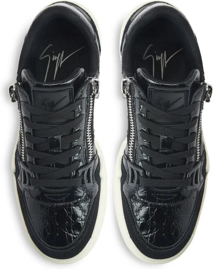 Giuseppe Zanotti Sneakers met krokodillenprint en rits Zwart - Foto 2