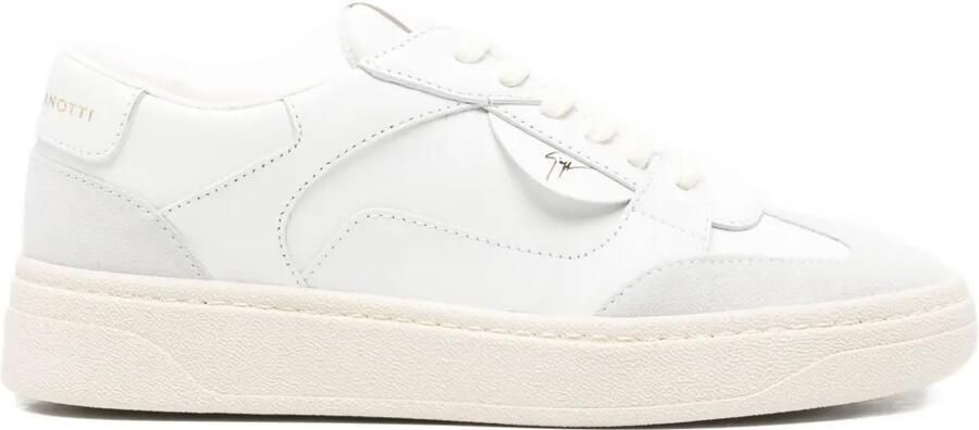 Giuseppe Zanotti Sneakers met leren vlakken Wit