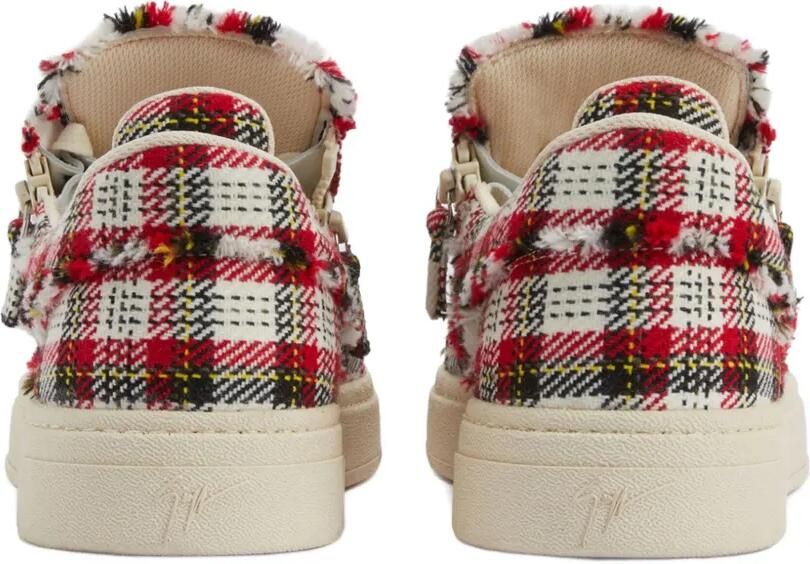 Giuseppe Zanotti Sneakers met tartan ruit Wit - Foto 3